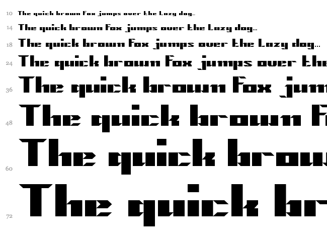Machine Gun font waterfall